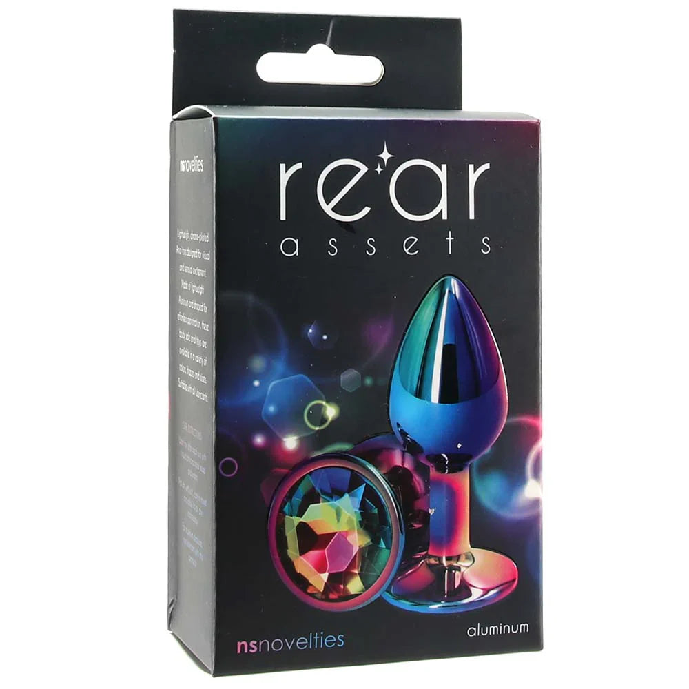 Small Aluminum Plug with Rainbow Gem in Multicolor — delivered in Vancouver in 1–2 hours | Heaven Boutique