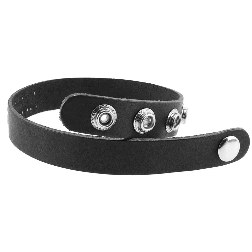 F**k Me Leather Word Band Collar – Vancouver — discreet 1–2 hour delivery – close-up view