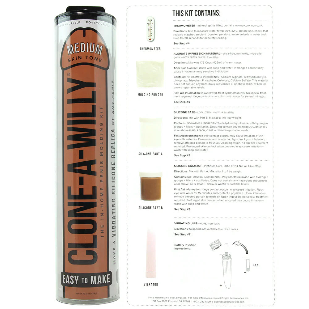 Clone-A-Willy Vibrating Kit in Medium – Vancouver — discreet 1–2 hour delivery – close-up view