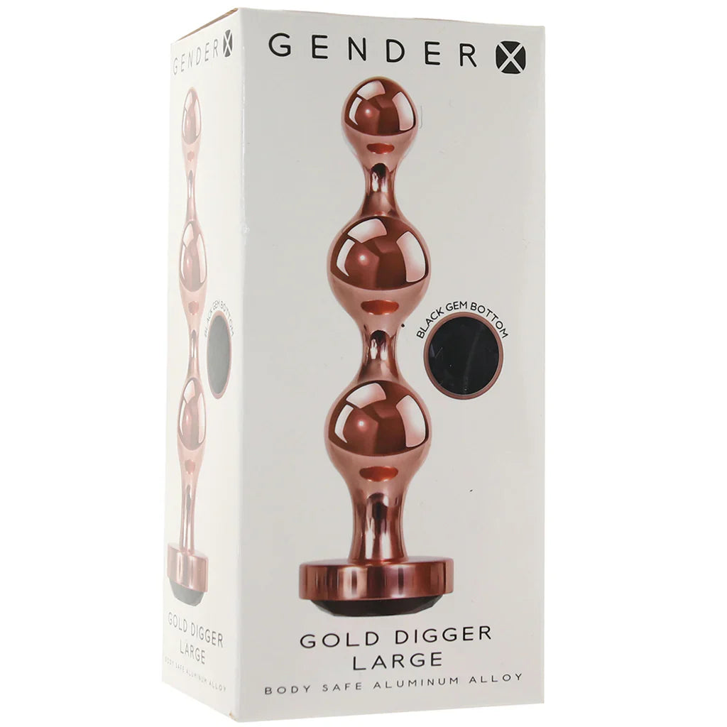 Gender X Gold Digger Beaded Plug - L — delivered in Vancouver in 1–2 hours | Heaven Boutique