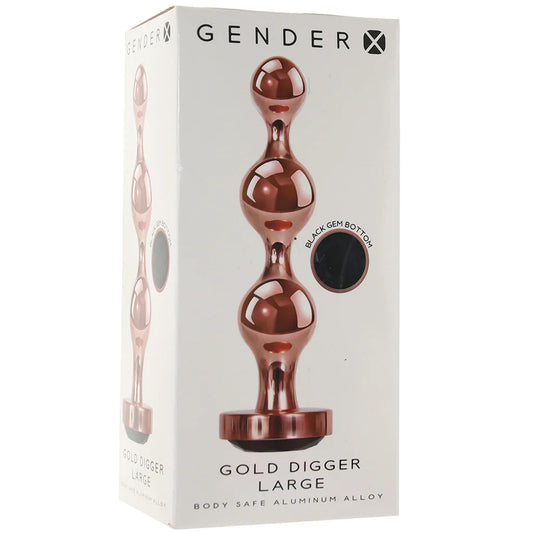 Gender X Gold Digger Beaded Plug - L — delivered in Vancouver in 1–2 hours | Heaven Boutique