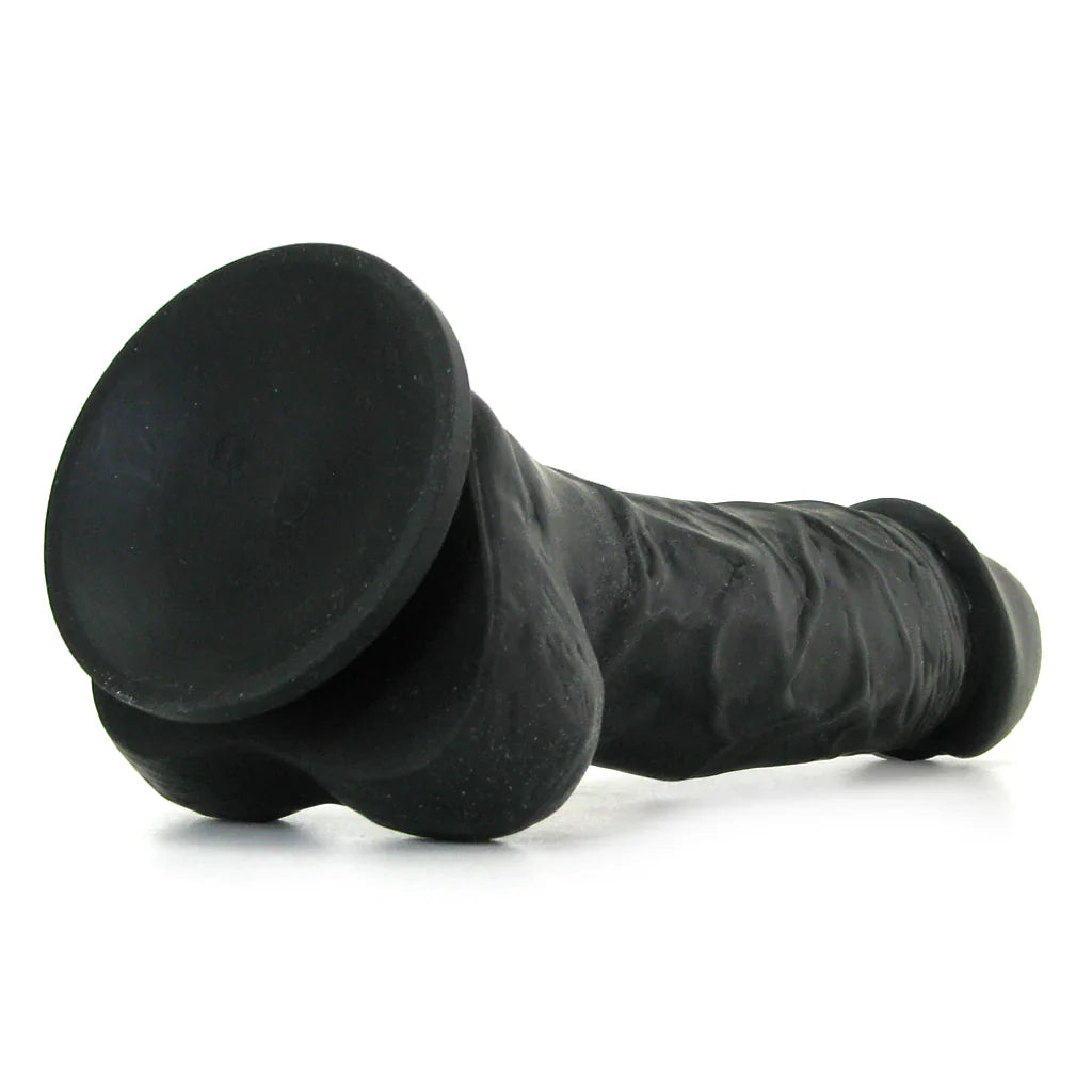 Small Silicone Colours Dildo in Black – Vancouver — discreet 1–2 hour delivery – close-up view