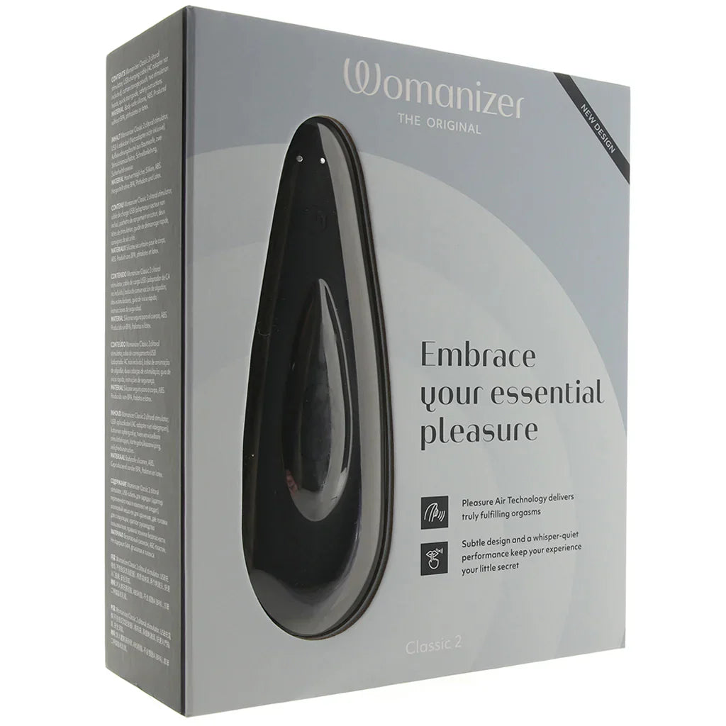 Womanizer Classic 2 Pleasure Air Stimulator in Black — delivered in Vancouver in 1–2 hours | Heaven Boutique