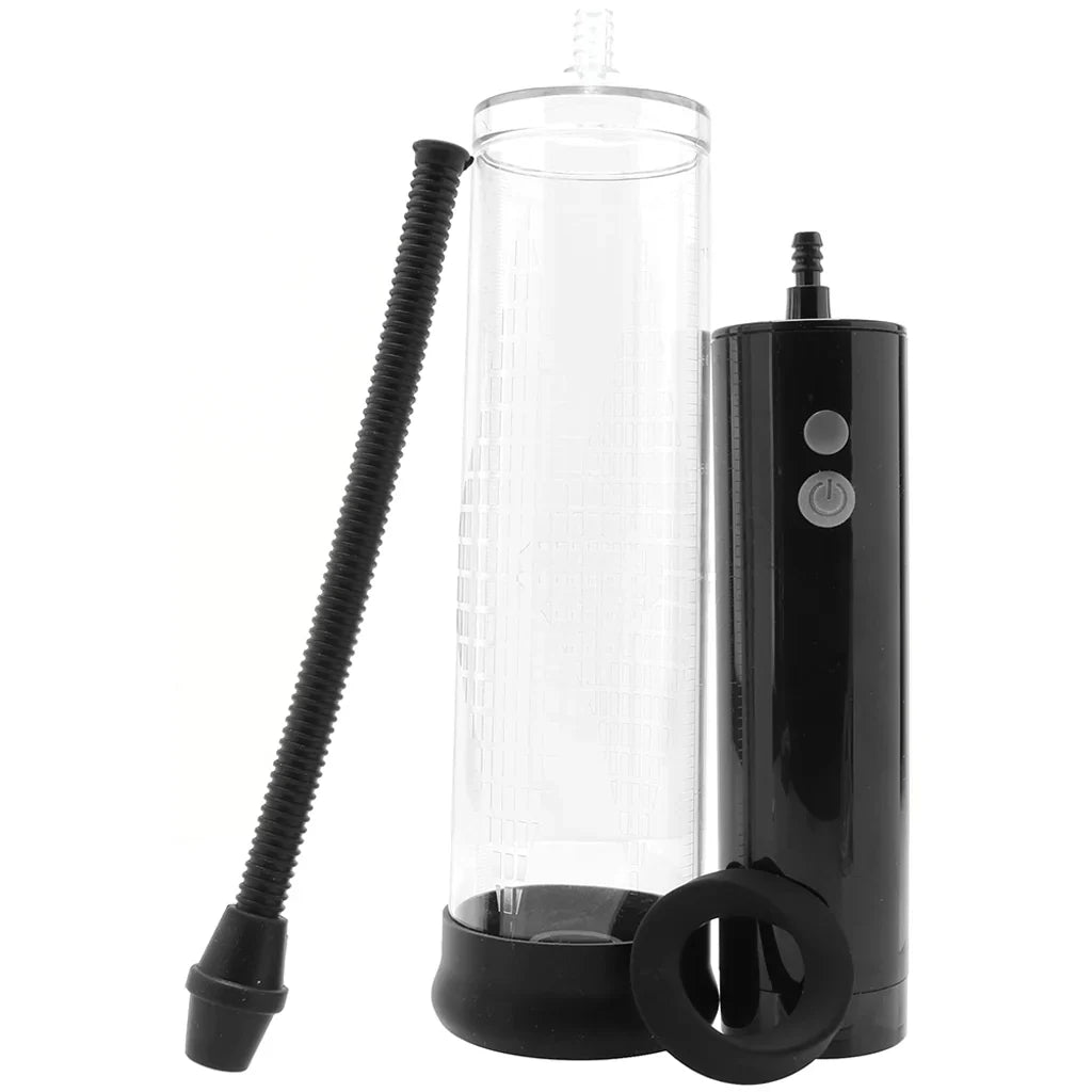 Pumped Extreme Power Rechargeable Auto Pump in Clear – Heaven Boutique Vancouver – side view