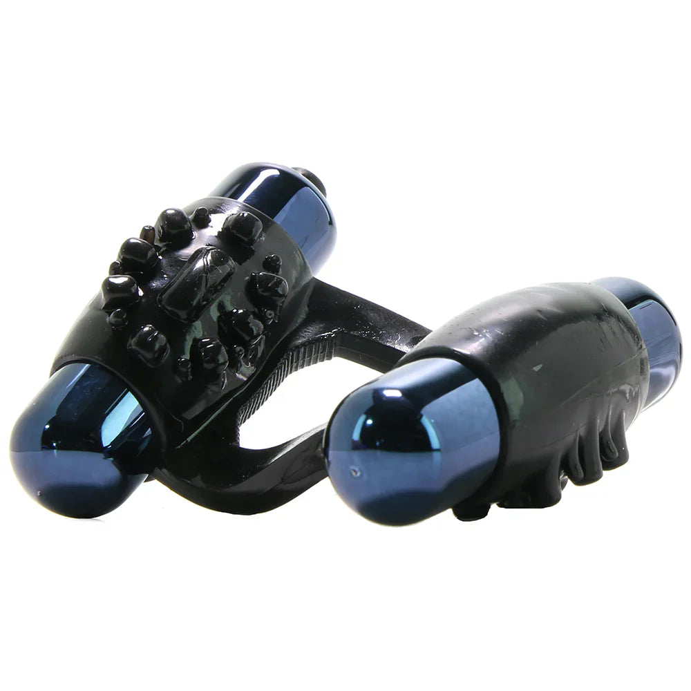 Duo-Vibrating Super Ring in Black – Vancouver adult boutique – features