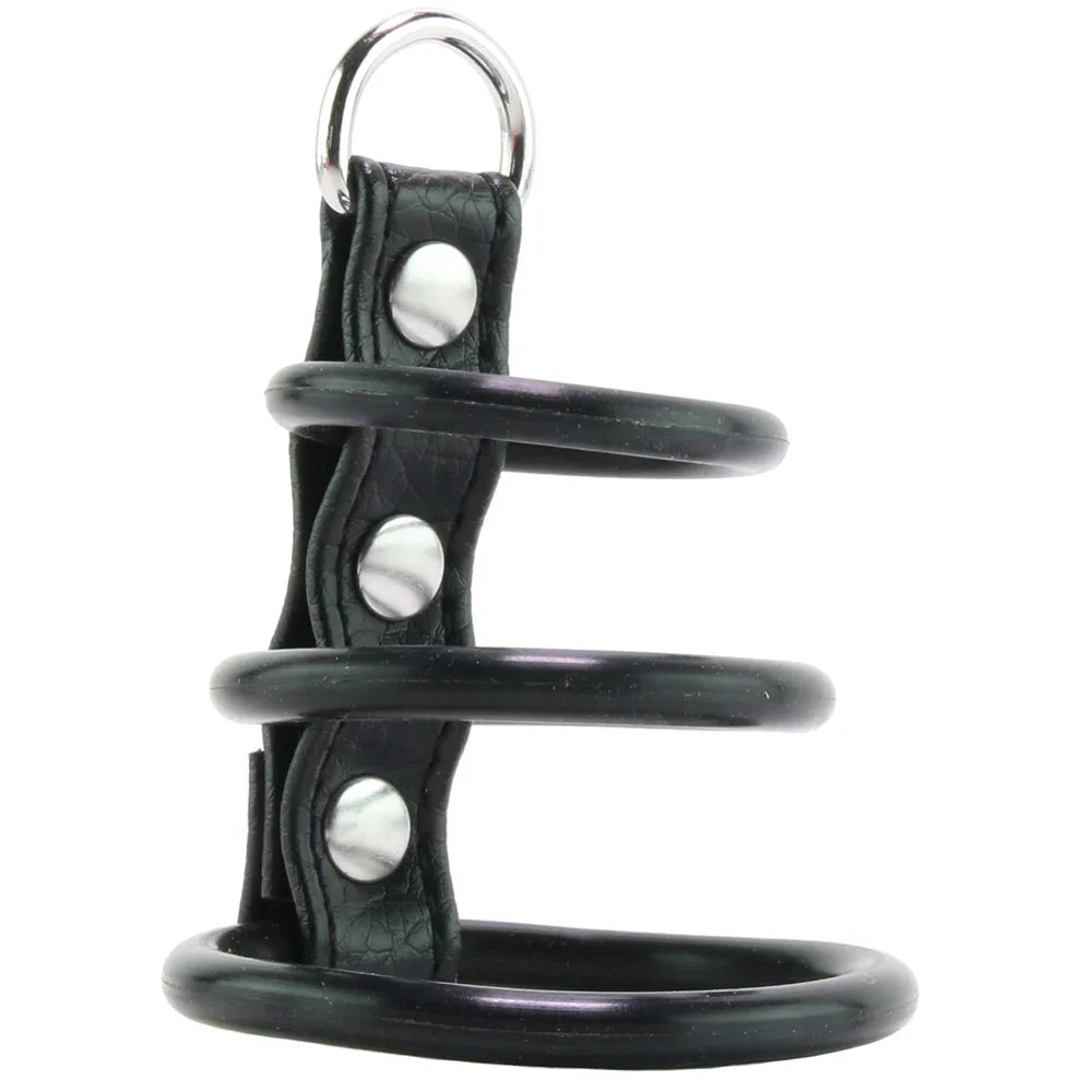 Blue Line 3 Ring Silicone Gates of Hell with Leash Lead Vancouver – product detail