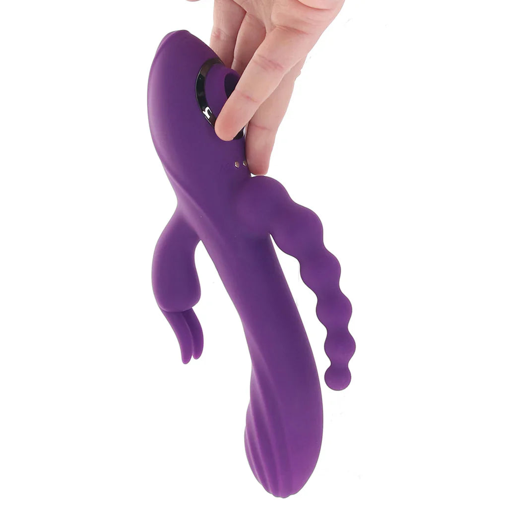 Fourgasm Triple Stimulator Sucking Rabbit Vibe in Purple Vancouver – product detail