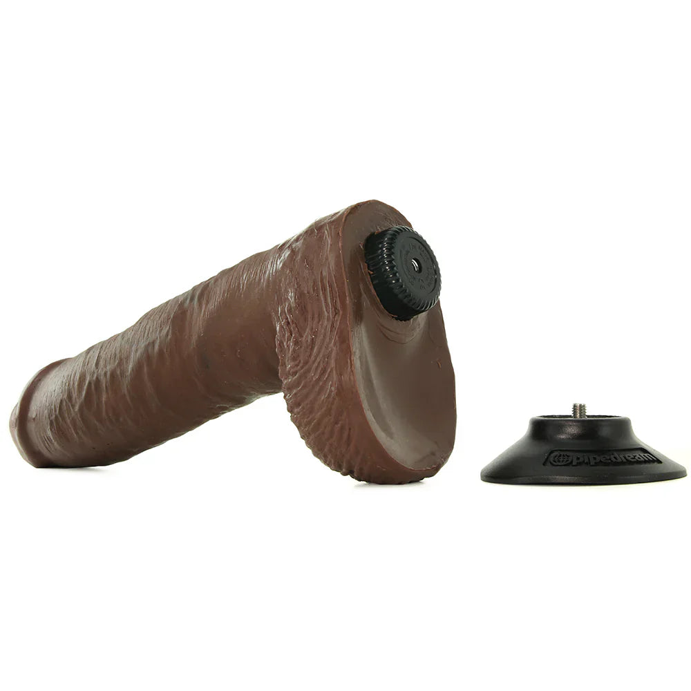 King Cock 10 Inch Vibrating Dildo with Balls in Brown Vancouver – product detail