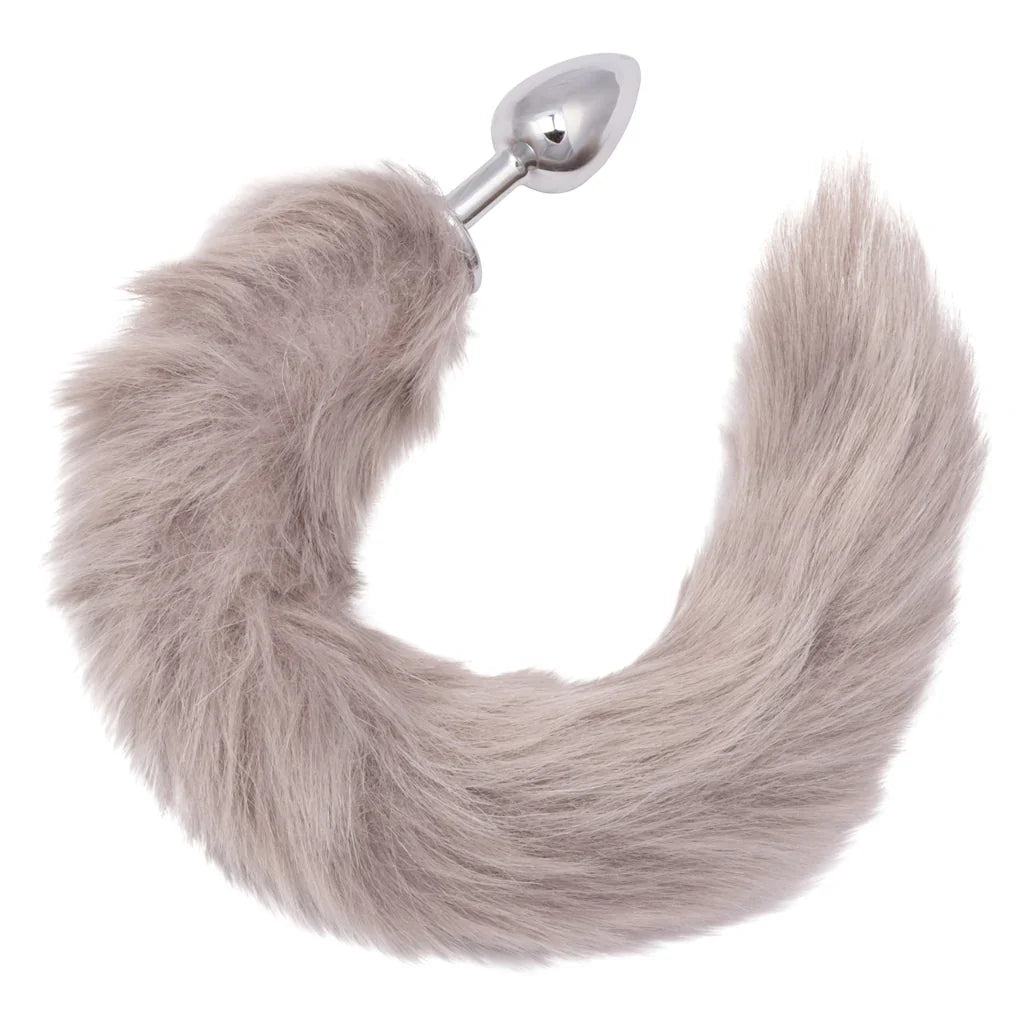 Running Wild Grey Tail Plug – Heaven Boutique Vancouver – side view