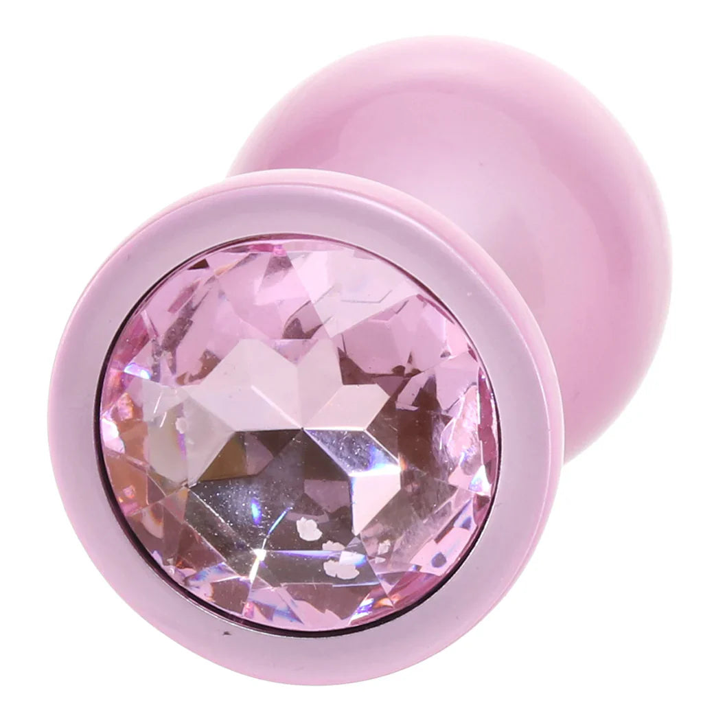 Rear Assets Pink Metal Butt Plug in Medium - Medium – Vancouver — discreet 1–2 hour delivery – close-up view