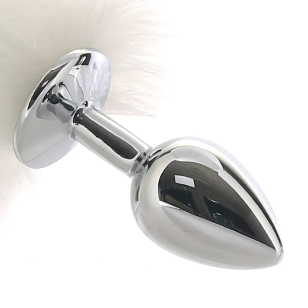 Running Wild White Tail Plug – Heaven Boutique Vancouver – side view