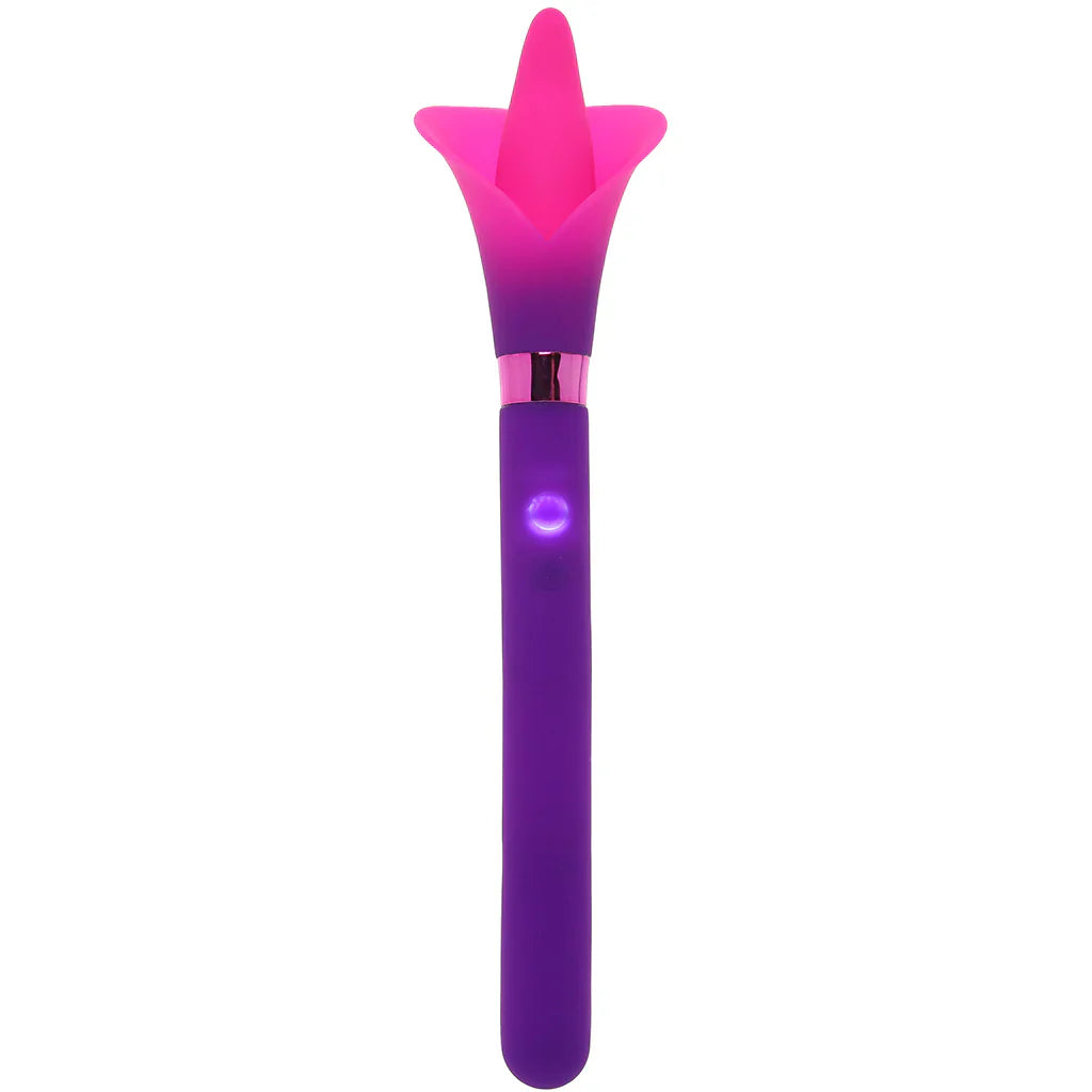 Vala Fiercely Powerful Silicone Flower Vibe in Purple – Vancouver – lifestyle image