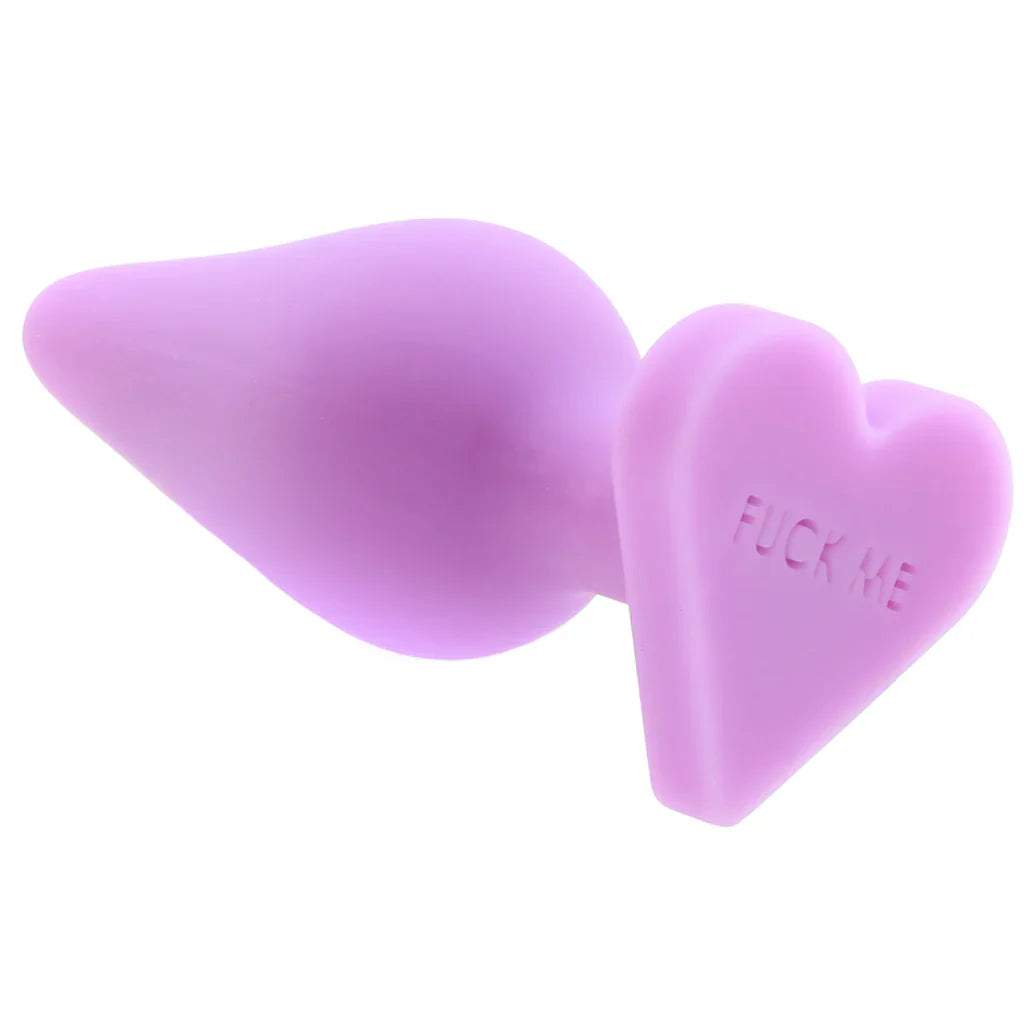 Candy Hearts Do Me Now Small Butt Plug in Purple – Vancouver — discreet 1–2 hour delivery – close-up view