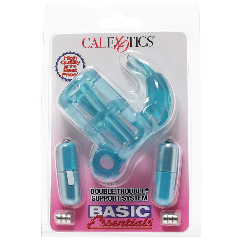 Double Trouble Vibrating Support System in Blue — delivered in Vancouver in 1–2 hours | Heaven Boutique