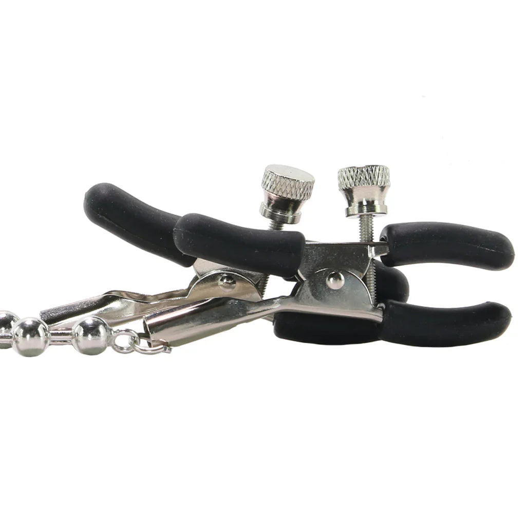 Beaded Nipple Clamps in Silver – Vancouver — discreet 1–2 hour delivery – close-up view