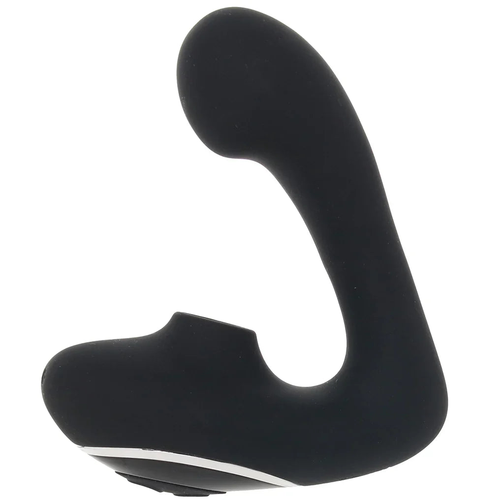 Greedy Girl Duet Stimulator with Clitoral Suction – Heaven Boutique Vancouver – side view