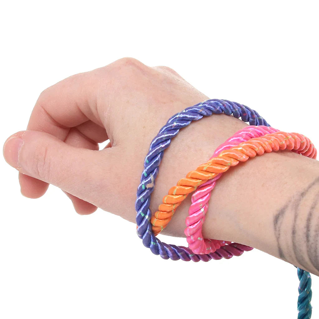Ouch! 32.8'/10m Bondage Rope in Vibrant Rainbow – Vancouver adult shop – in use view