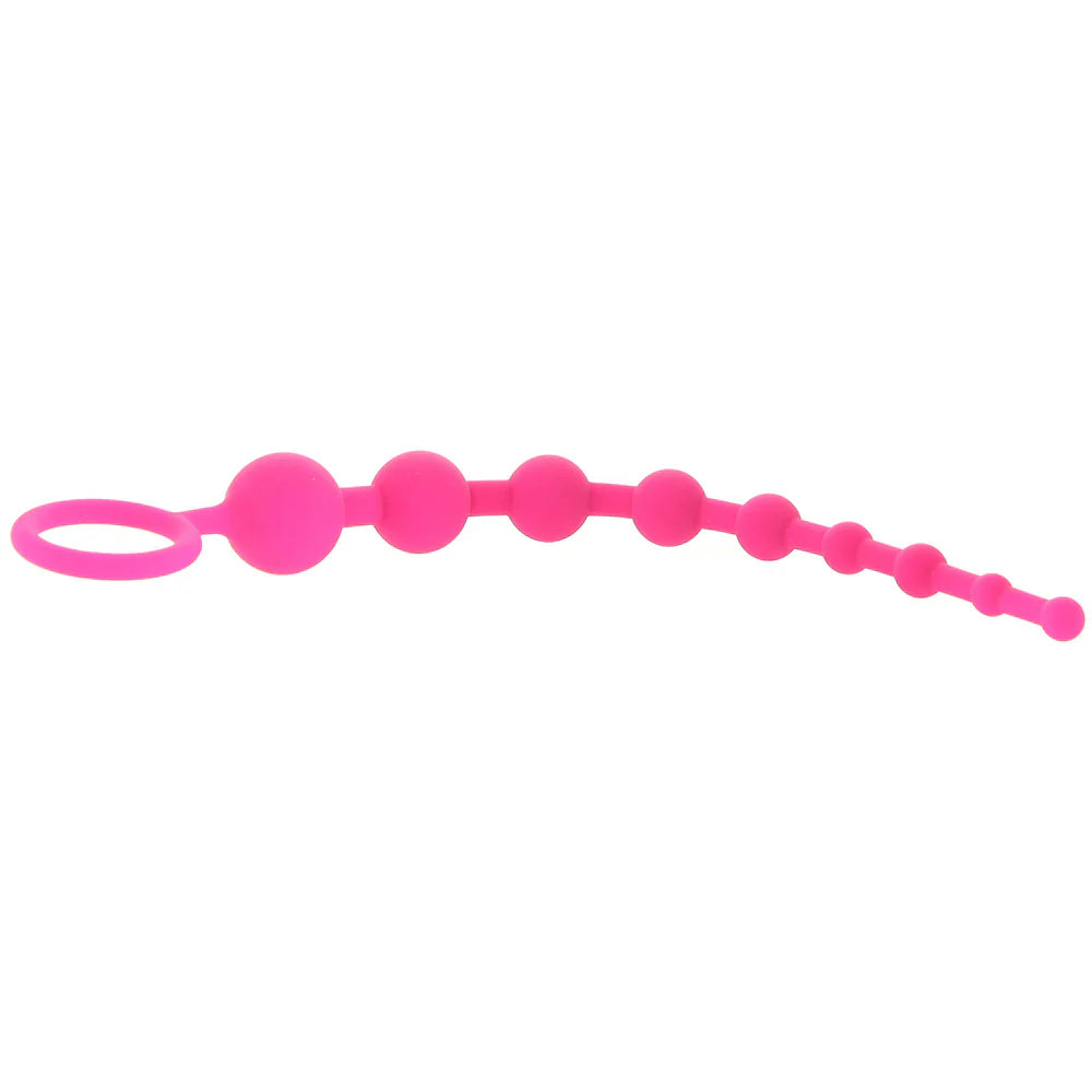 All About Anal Seamless Anal Beads in Pink – Vancouver adult boutique – features