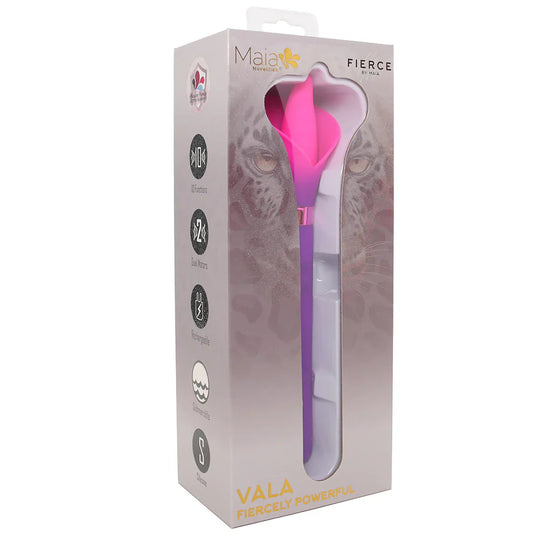 Vala Fiercely Powerful Silicone Flower Vibe in Purple — delivered in Vancouver in 1–2 hours | Heaven Boutique