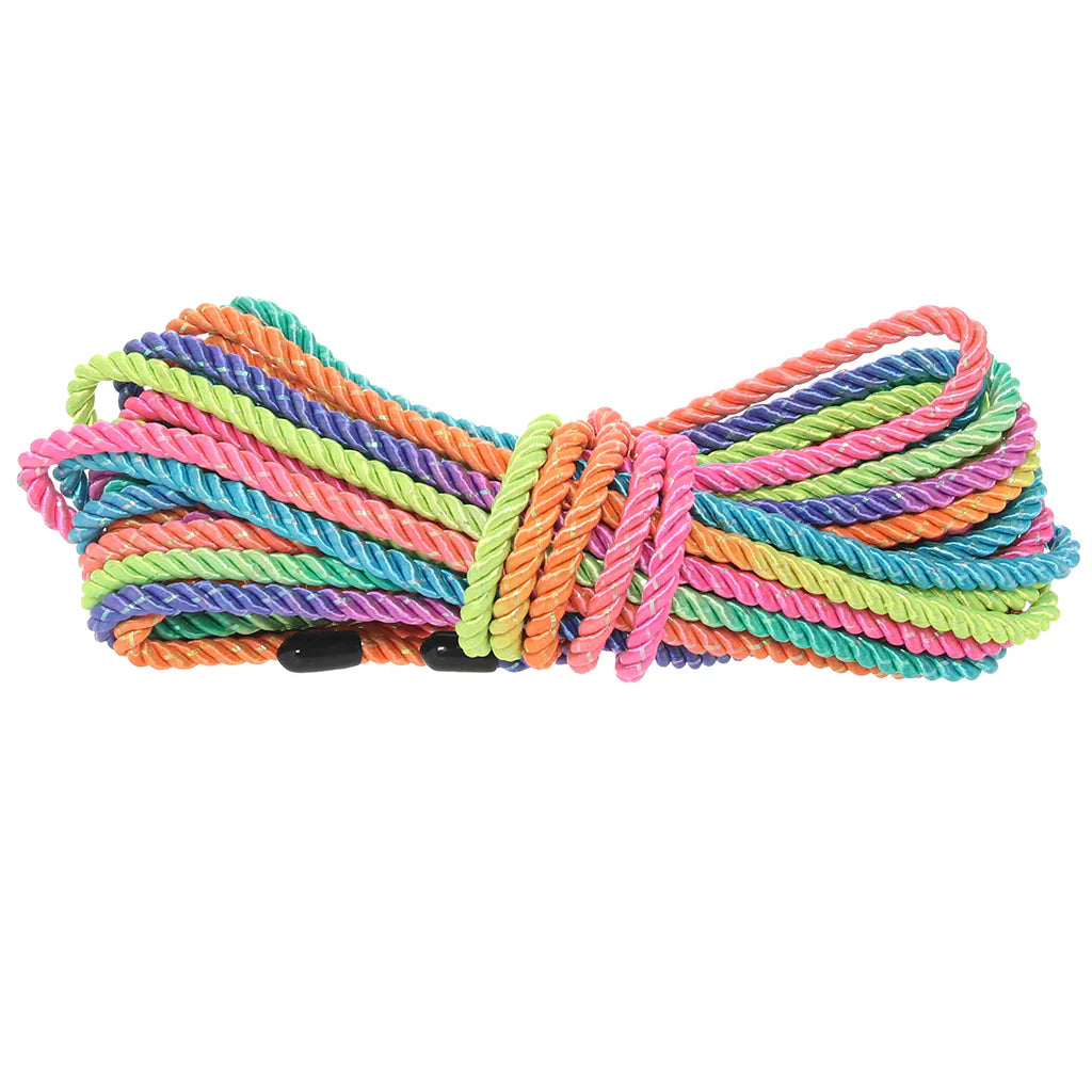 Ouch! 32.8'/10m Bondage Rope in Vibrant Rainbow – Vancouver – lifestyle image
