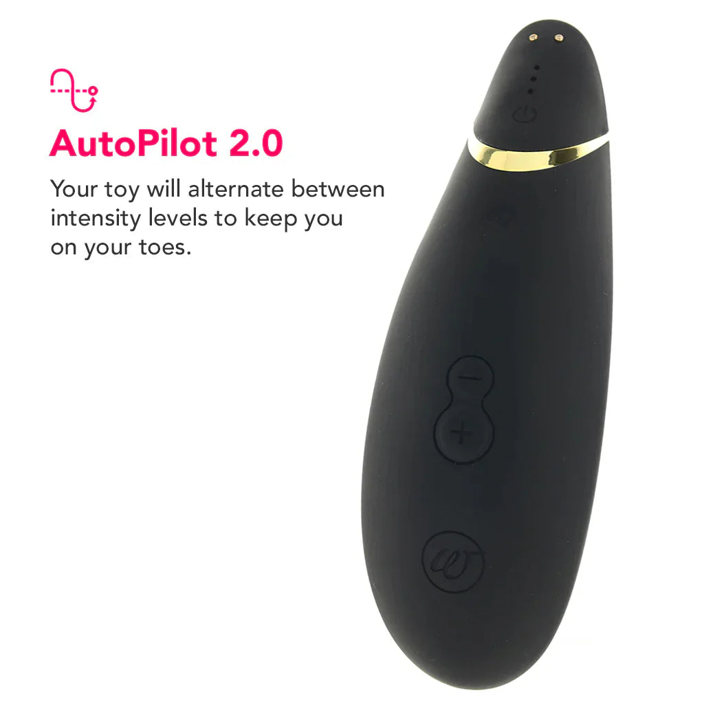 Womanizer Premium 2 Pleasure Air Stimulator in Black – Vancouver adult boutique – features