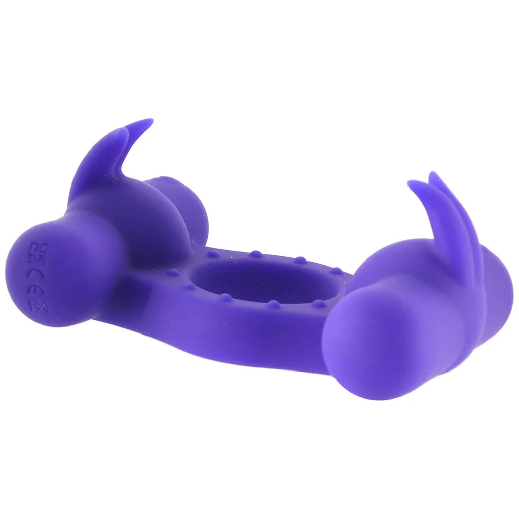 Silicone Triple Orgasm Enhancer Vibrating Ring – Heaven Boutique Vancouver – side view