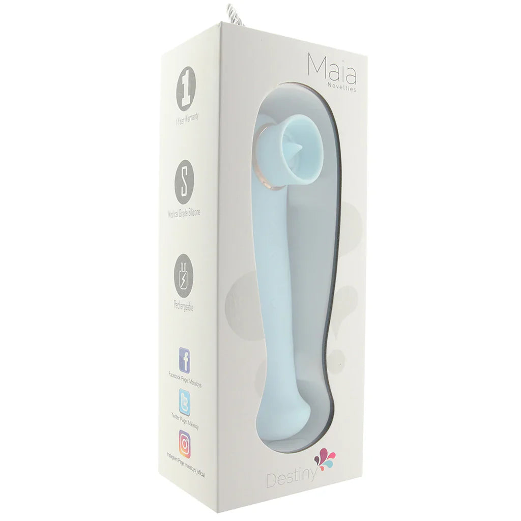 Destiny Sucking, Flickering and Vibrating Massager in Blue — delivered in Vancouver in 1–2 hours | Heaven Boutique