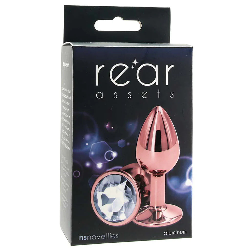 Small Aluminum Plug with Clear Gem in Rose Gold — delivered in Vancouver in 1–2 hours | Heaven Boutique