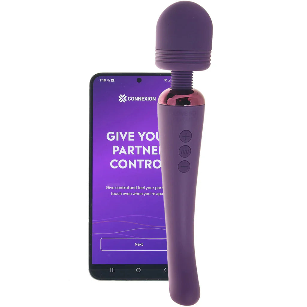 Love Distance Grasp App Controlled Wand – Vancouver adult shop – in use view