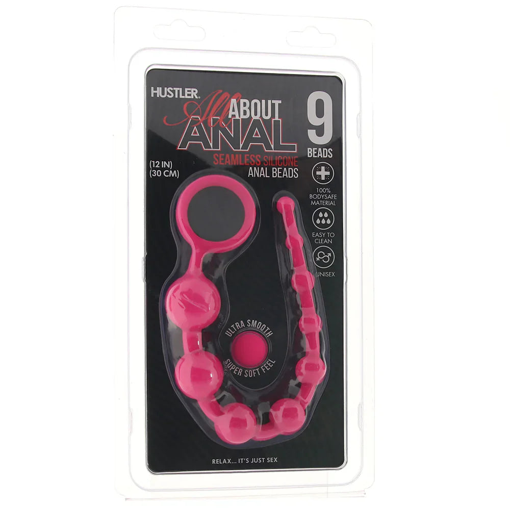 All About Anal Seamless Anal Beads in Pink – Vancouver — discreet 1–2 hour delivery – close-up view