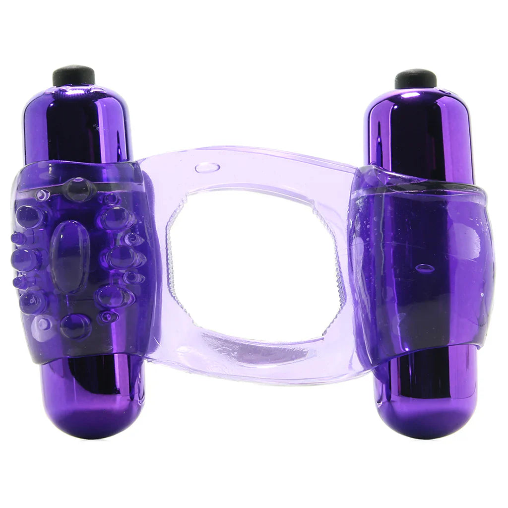 Duo-Vibrating Super Ring in Purple – Heaven Boutique Vancouver – side view