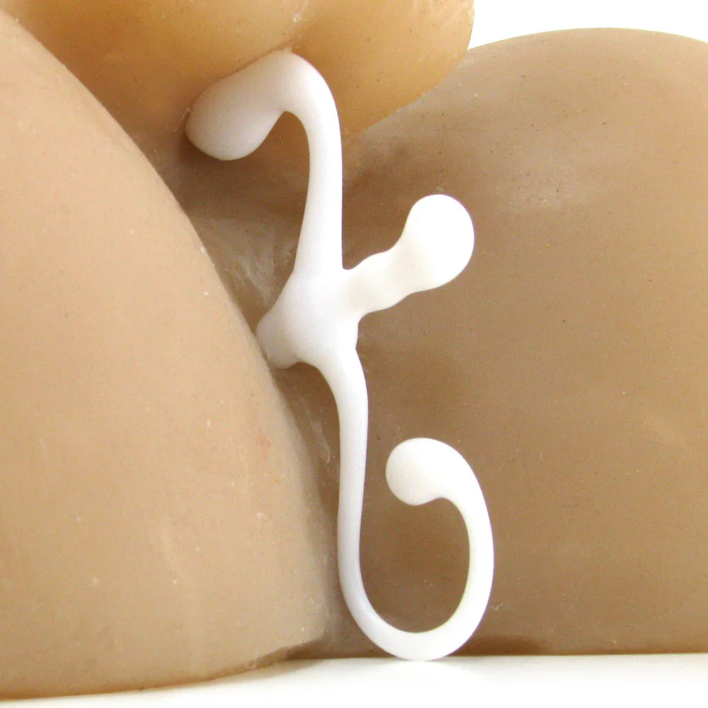 Blue Line 5 Inch Male P-Spot Massager in White – Heaven Boutique Vancouver – side view