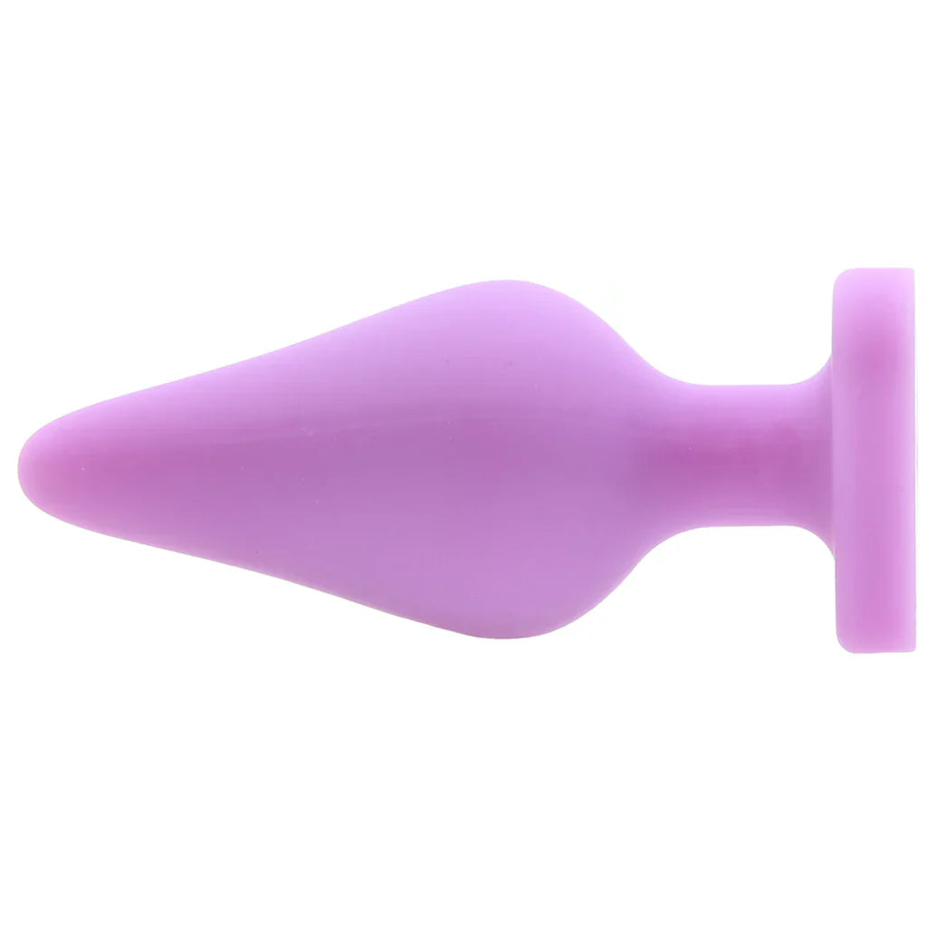 Candy Hearts Do Me Now Small Butt Plug in Purple – Heaven Boutique Vancouver – side view