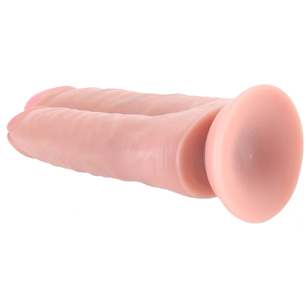 RealRock Double Trouble 5 and 6 Inch Double Dildo in Light – Vancouver — discreet 1–2 hour delivery – close-up view