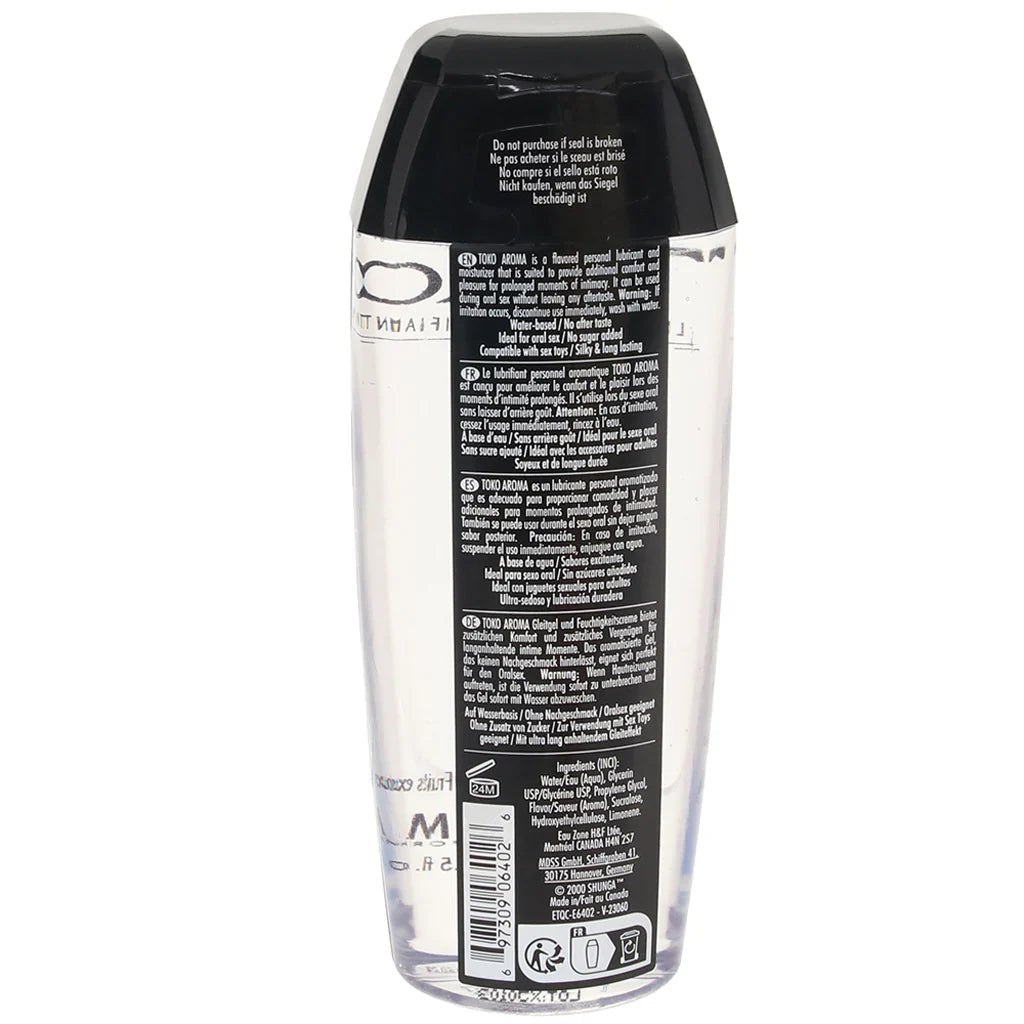Toko Aroma Flavored Lube 5.5oz/163ml in Exotic Fruits – Vancouver — discreet 1–2 hour delivery – close-up view