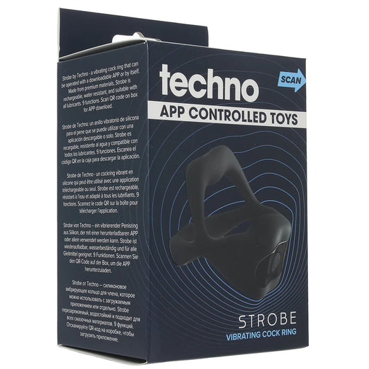 Techno Strobe Vibrating Cock Ring in Black — delivered in Vancouver in 1–2 hours | Heaven Boutique