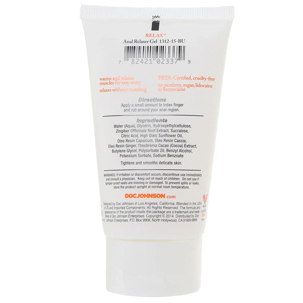 Relax Anal Relaxer in 2oz/56g - 2oz/56g – Heaven Boutique Vancouver – side view