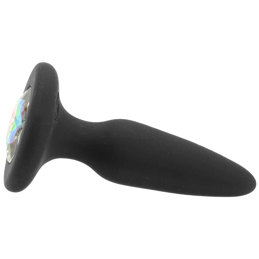 Glams Mini Rainbow Gem Silicone Butt Plug – Vancouver adult boutique – features